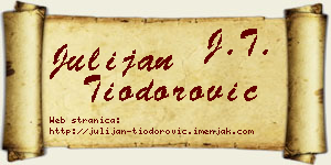 Julijan Tiodorović vizit kartica